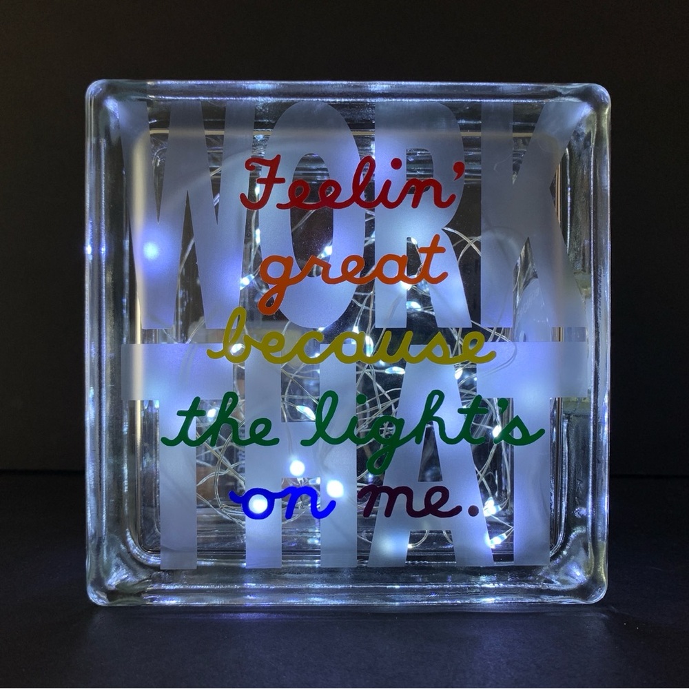 Sample of a custom etched glass lamp